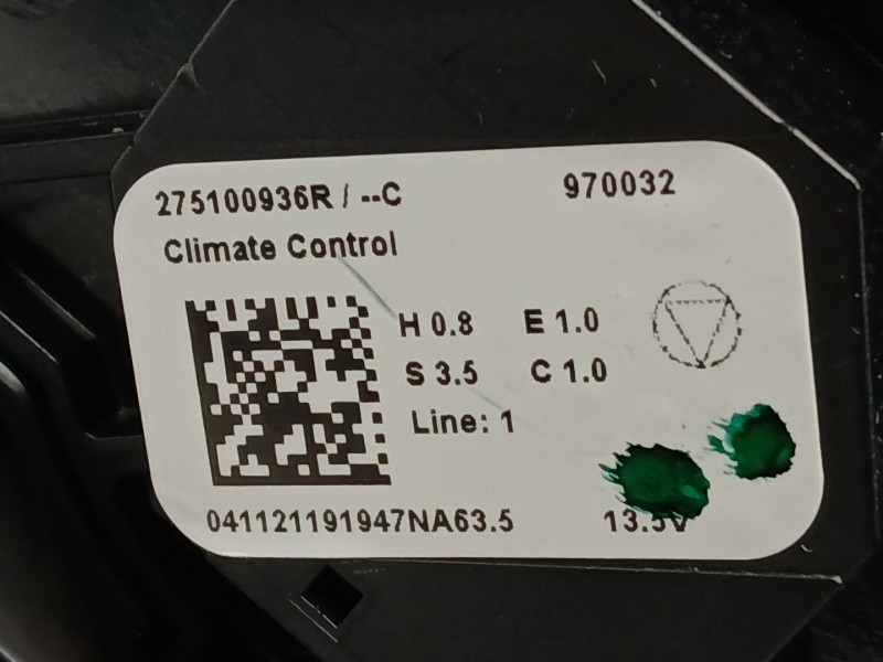 Recambio de mando climatizador para renault arkana i (lcm_, ldn_) 1.6 e-tech 145 (ldmu) referencia OEM IAM 275100936R  