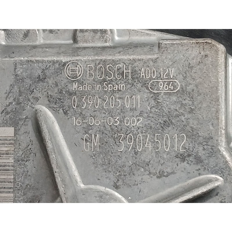 Recambio de motor limpia trasero para opel corsa e (x15) 1.3 cdti (08, 68) referencia OEM IAM 39045012  0390205011