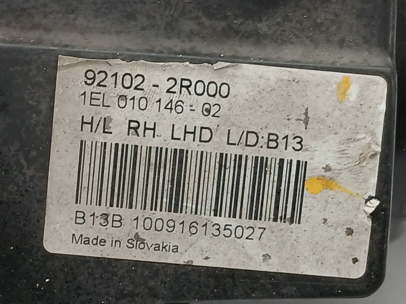 Recambio de faro derecho para hyundai i30 (fd) 1.6 crdi referencia OEM IAM 921022R000  