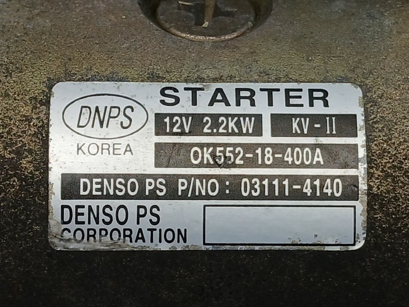 Recambio de motor arranque para kia carnival ii (gq) 2.9 crdi referencia OEM IAM 031114140  