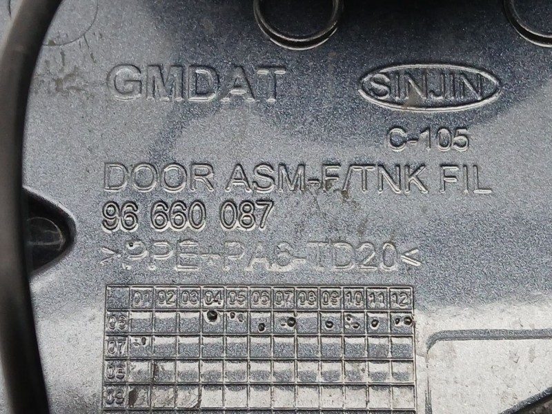 Recambio de tapa exterior combustible para opel antara a (l07) 2.0 cdti referencia OEM IAM 96660087  