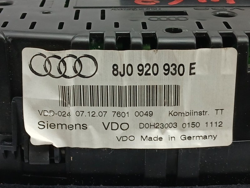 Recambio de cuadro instrumentos para audi tt (8j3) 2.0 tfsi referencia OEM IAM 8J0920930E  