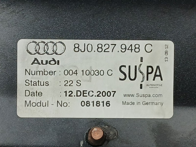 Recambio de aleron trasero para audi tt (8j3) 2.0 tfsi referencia OEM IAM 8J0827948C S09710278D 