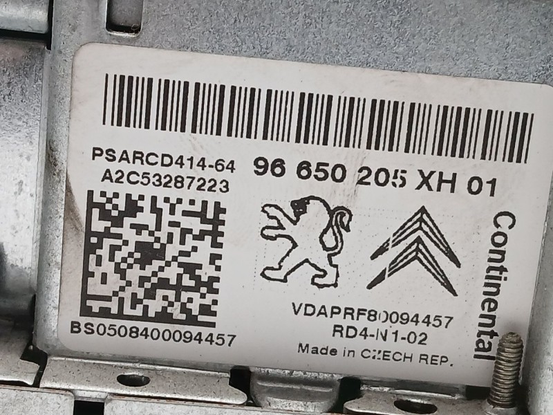 Recambio de sistema audio / cd para peugeot 308 confort referencia OEM IAM 96650205XH01 A2C53287223 