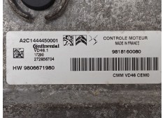 Recambio de centralita motor uce para citroën c4 cactus van (0b_, 0p_) puretech 110 referencia OEM IAM 9818160080 A2C1444450001  2