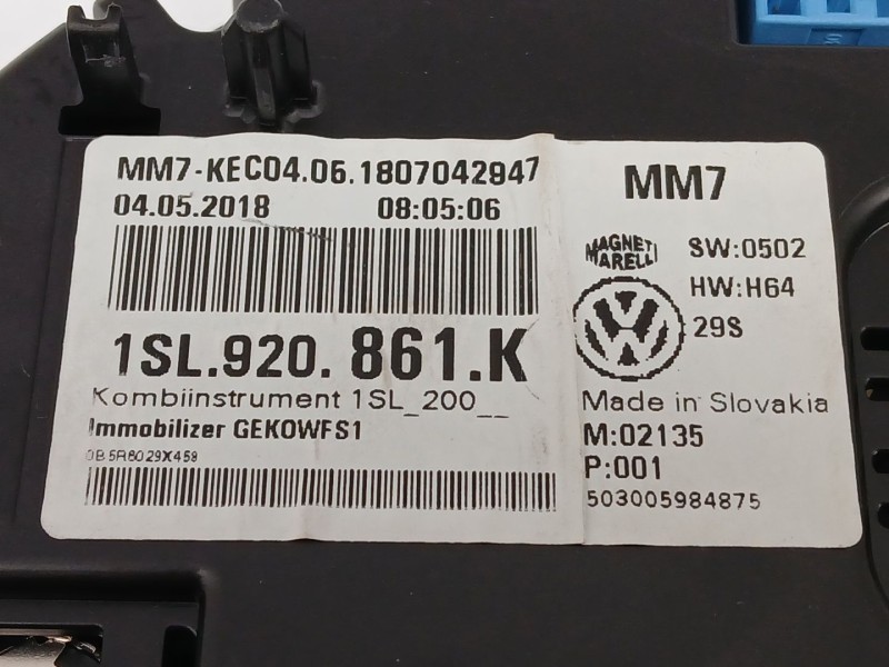 Recambio de cuadro instrumentos para seat mii (kf1, ke1) 1.0 referencia OEM IAM 1SL920861K  