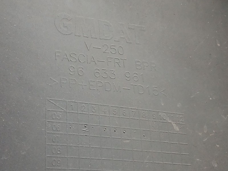 Recambio de paragolpes delantero para chevrolet epica (kl1_) 2.0 referencia OEM IAM 96633961  