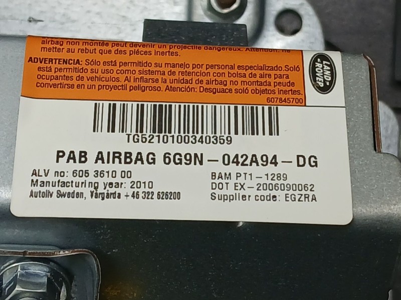 Recambio de kit airbag para land rover freelander 2 (l359) 2.2 td4 4x4 referencia OEM IAM 6H5204634AN 6G9N042A94DG 6H52043B13AD8