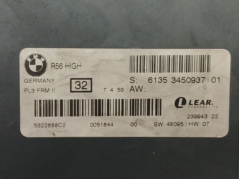 Recambio de modulo confort para mini mini (r56) cooper referencia OEM IAM 6135345093701  