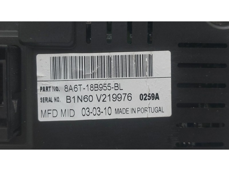 Recambio de pantalla multifuncion para ford fiesta (cb1) titanium referencia OEM IAM 8A6T18B955BL B1N60V219976 