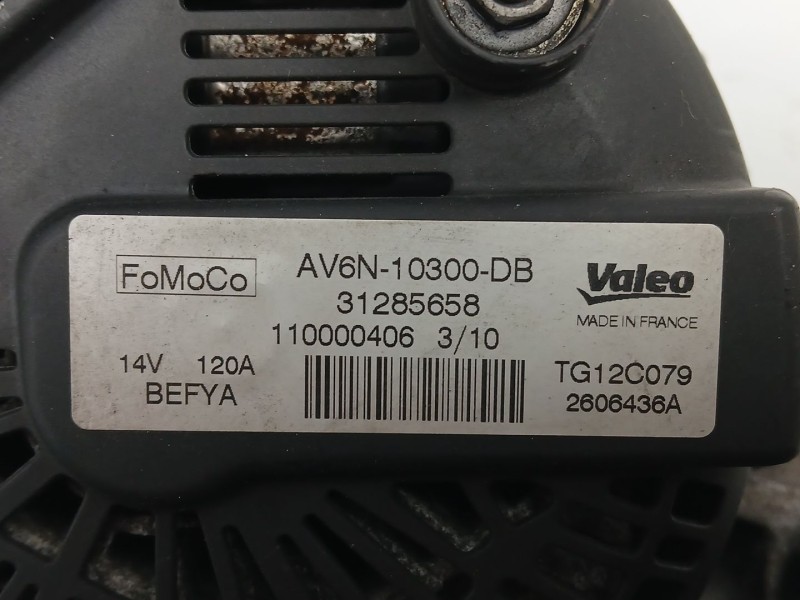 Recambio de alternador para ford fiesta (cb1) titanium referencia OEM IAM AV6N10300DB 31285658 TG12C079