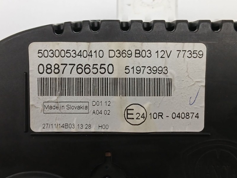 Recambio de cuadro instrumentos para fiat panda (312_, 319_) 1.2 (312pxa1a) referencia OEM IAM 0887766550  