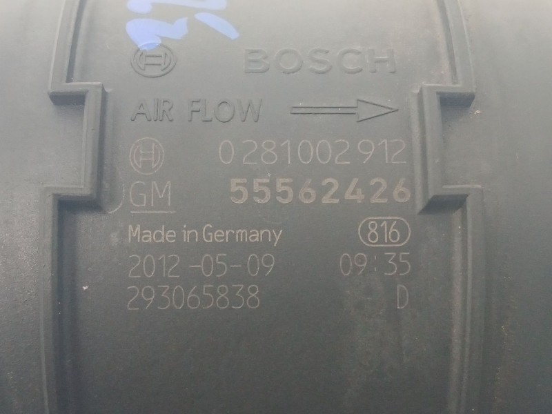 Recambio de caudalimetro para chevrolet cruze station wagon lt+ referencia OEM IAM 55562426 0281002912 