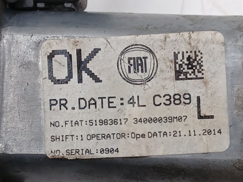 Recambio de elevalunas delantero izquierdo para fiat panda (312_, 319_) 1.2 (312pxa1a) referencia OEM IAM 51983617  