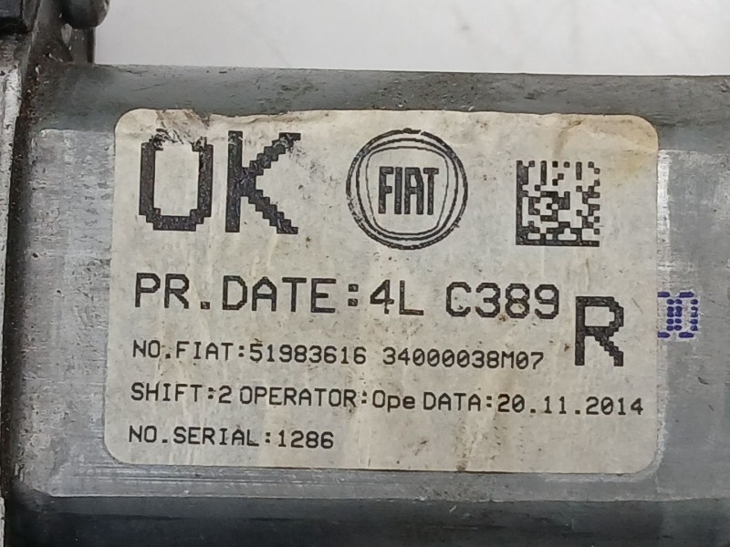Recambio de elevalunas delantero derecho para fiat panda (312_, 319_) 1.2 (312pxa1a) referencia OEM IAM 51983616  