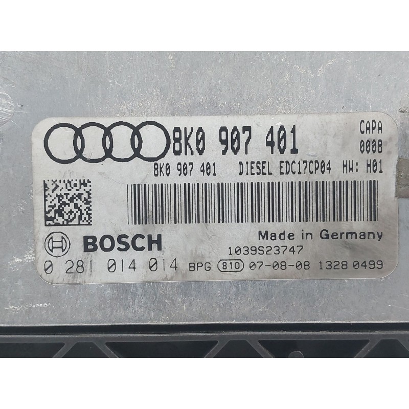 Recambio de centralita motor uce para audi a5 (8t3) 3.0 tdi quattro referencia OEM IAM 8K0907401 0281014014 