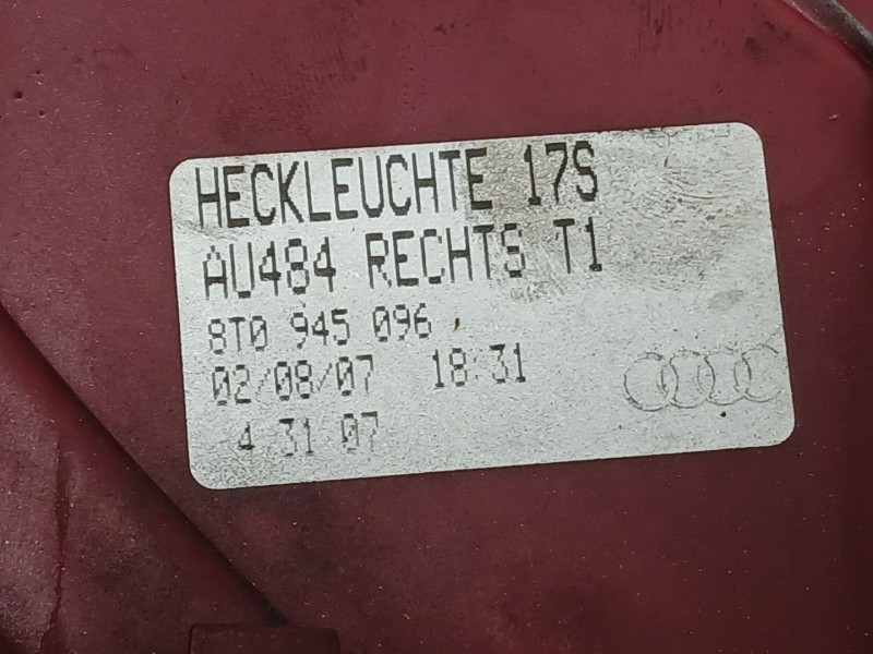 Recambio de piloto trasero derecho para audi a5 (8t3) 3.0 tdi quattro referencia OEM IAM 8T0945096  