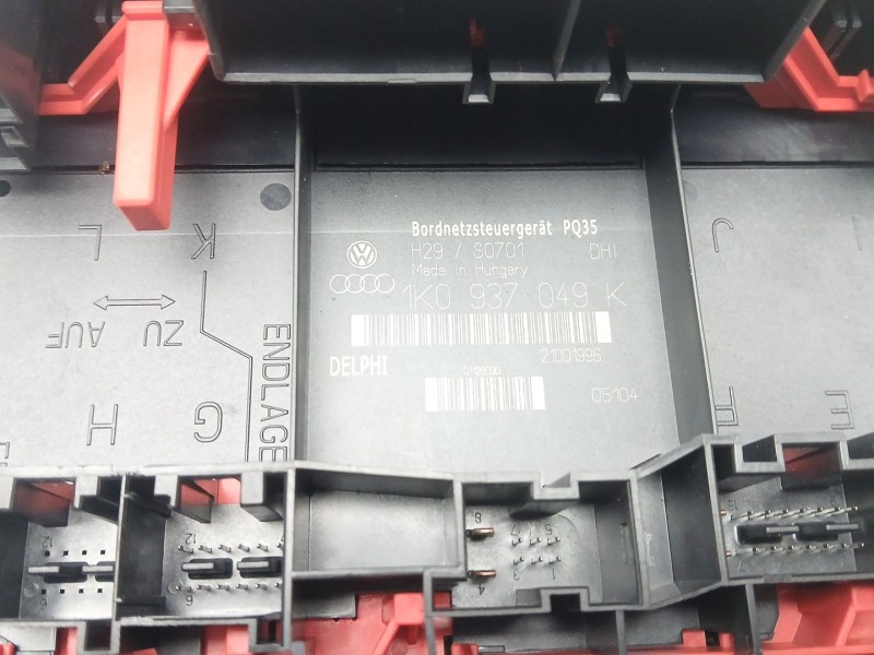 Recambio de caja reles / fusibles para seat altea (5p1) 1.6 referencia OEM IAM 1K0937049K  