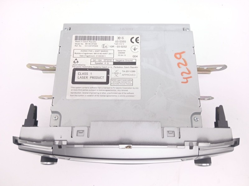 Recambio de sistema audio / cd para toyota verso (_r2_) 1.6 (zgr20_) referencia OEM IAM 861400f020  