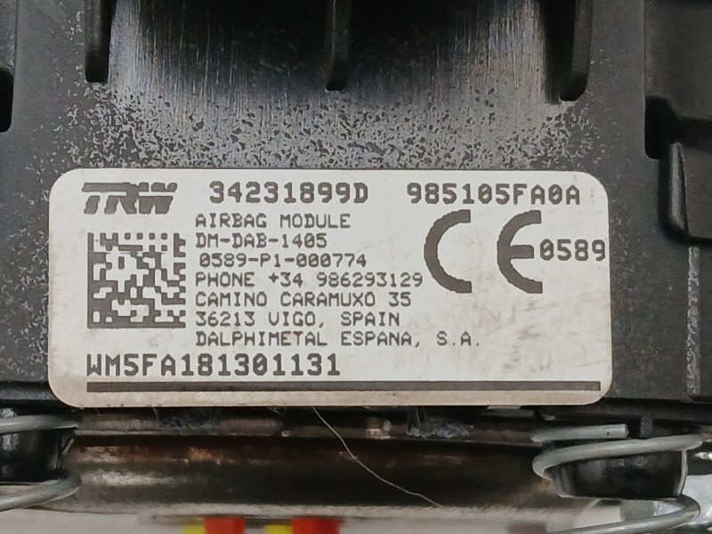 Recambio de kit airbag para nissan micra v (k14) 1.0 referencia OEM IAM 682005FA4A 635482200E 988205FB0C