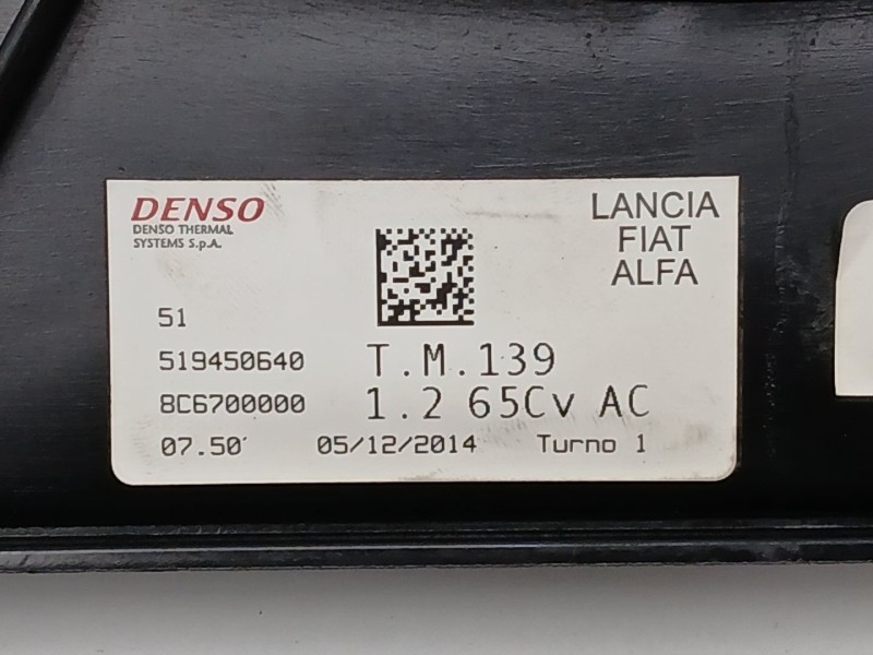 Recambio de electroventilador para fiat panda (312_, 319_) 1.2 (312pxa1a) referencia OEM IAM 519450640 MS2680008000 