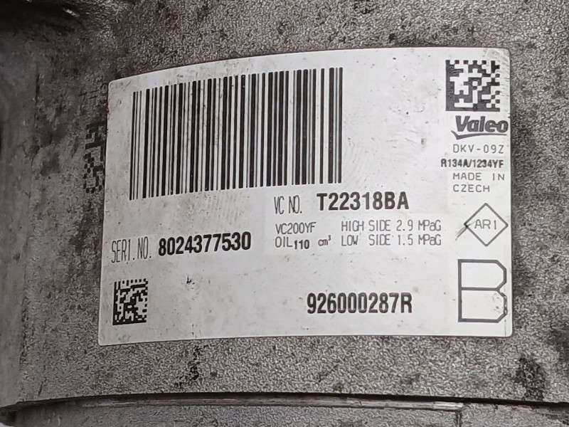 Recambio de compresor aire acondicionado para nissan micra v (k14) 1.0 referencia OEM IAM 926000287R  