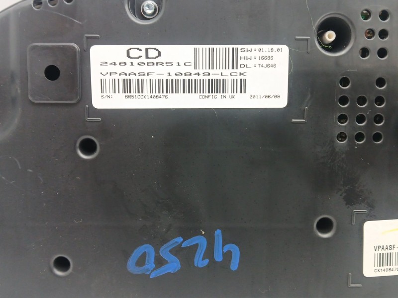 Recambio de cuadro instrumentos para nissan qashqai i (j10, nj10) 2.0 dci referencia OEM IAM 24810BR51C  