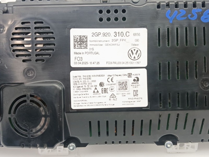 Recambio de cuadro instrumentos para volkswagen taigo (cs1) 1.0 tsi referencia OEM IAM 2GP920310C  