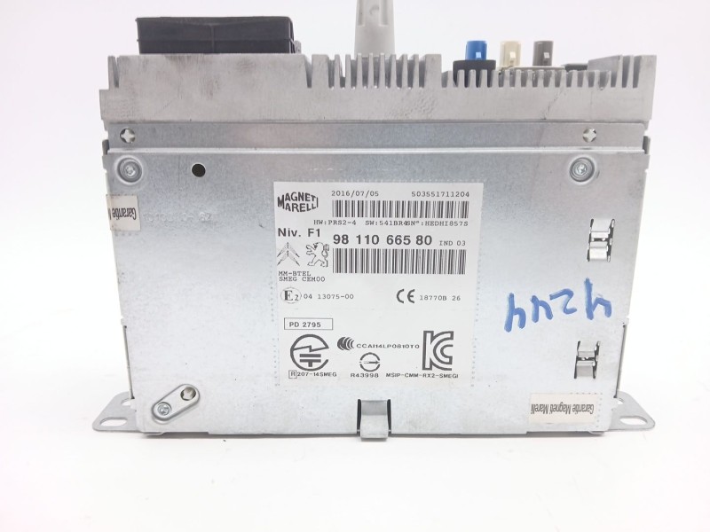 Recambio de sistema audio / cd para peugeot 208 i (ca_, cc_) 1.2 vti 82 referencia OEM IAM 9811066580  