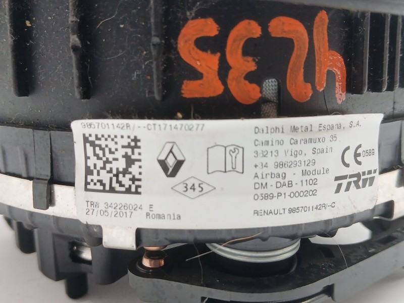 Recambio de airbag delantero izquierdo para dacia lodgy (js_) 1.5 dci referencia OEM IAM 986701142R  