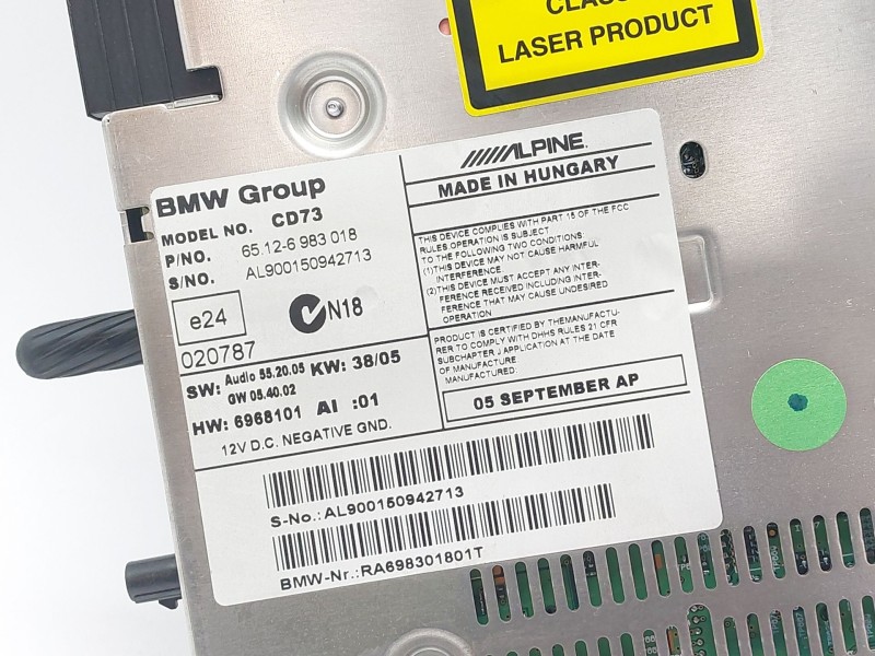 Recambio de sistema audio / cd para bmw 3 (e90) 330 xd referencia OEM IAM 65126983018  