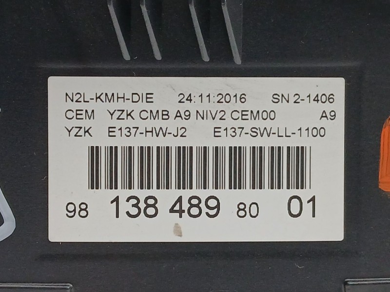 Recambio de cuadro instrumentos para peugeot 2008 i (cu_) 1.6 bluehdi 100 referencia OEM IAM 9813848980  