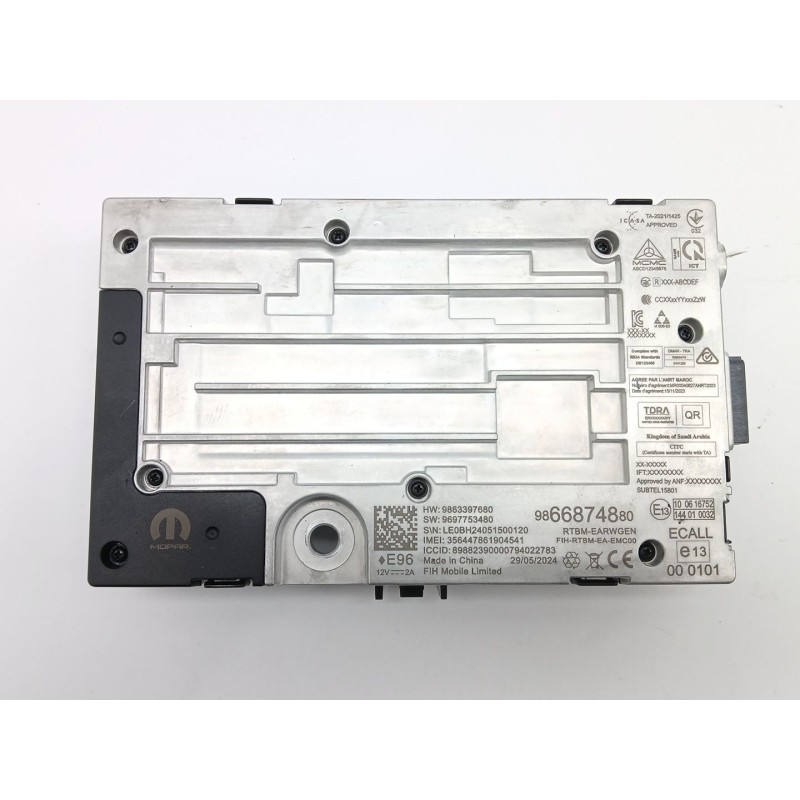 Recambio de modulo electronico para citroën berlingo furgoneta/monovolumen (k9) 1.5 bluehdi 100 referencia OEM IAM 9866874880 98