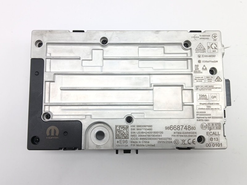 Recambio de modulo electronico para citroën berlingo furgoneta/monovolumen (k9) 1.5 bluehdi 100 referencia OEM IAM 9866874880 98