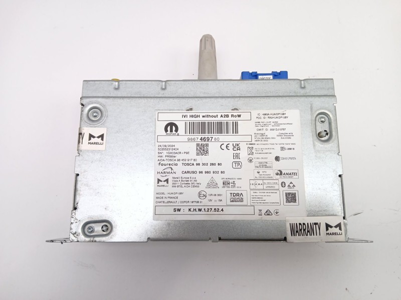 Recambio de sistema audio / cd para citroën berlingo furgoneta/monovolumen (k9) 1.5 bluehdi 100 referencia OEM IAM 9867469780 98