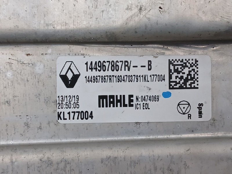Recambio de intercooler para renault kadjar (ha_, hl_) 1.5 blue dci 115 referencia OEM IAM 144967867R  