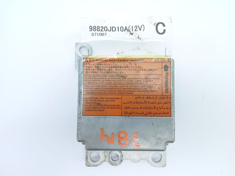 Recambio de centralita airbag para nissan qashqai i (j10, nj10) 2.0 a las 4 ruedas referencia OEM IAM 98820JD10A  