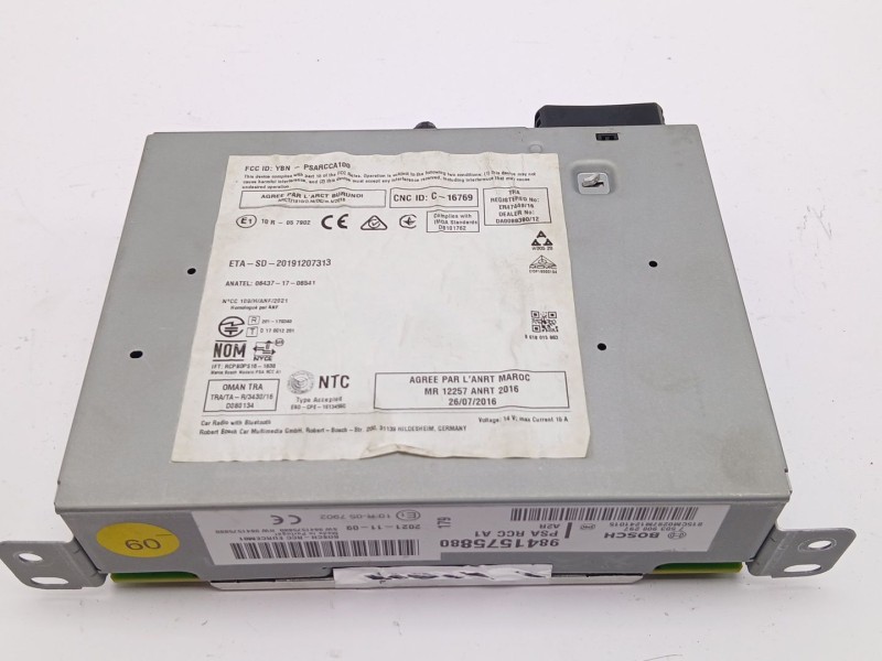 Recambio de sistema audio / cd para citroën jumpy iii furgoneta (v_) 1.5 bluehdi 120 referencia OEM IAM 9841575880  