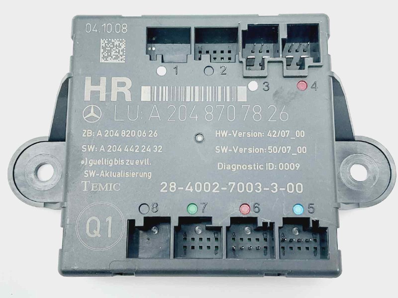 Recambio de modulo electronico para mercedes-benz clase c (w204) berlina c 220 cdi (204.008) referencia OEM IAM A2048707826  