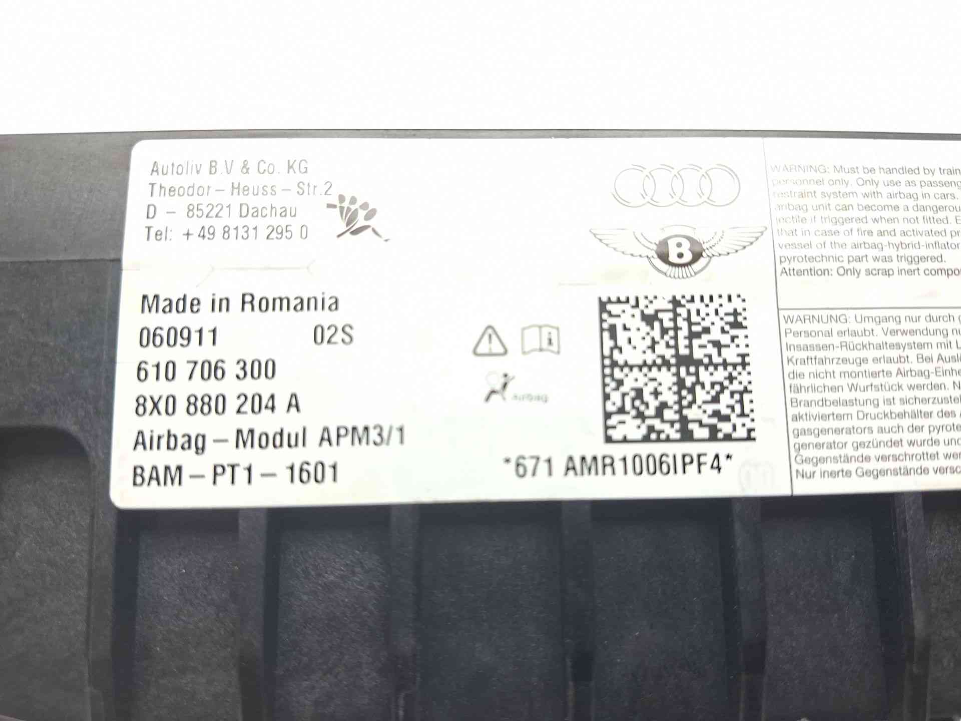 AIRBAG DELANTERO DERECHO AUDI A1 (8X1, 8XK) 8X0880204A 8X0880204A - Vista 3