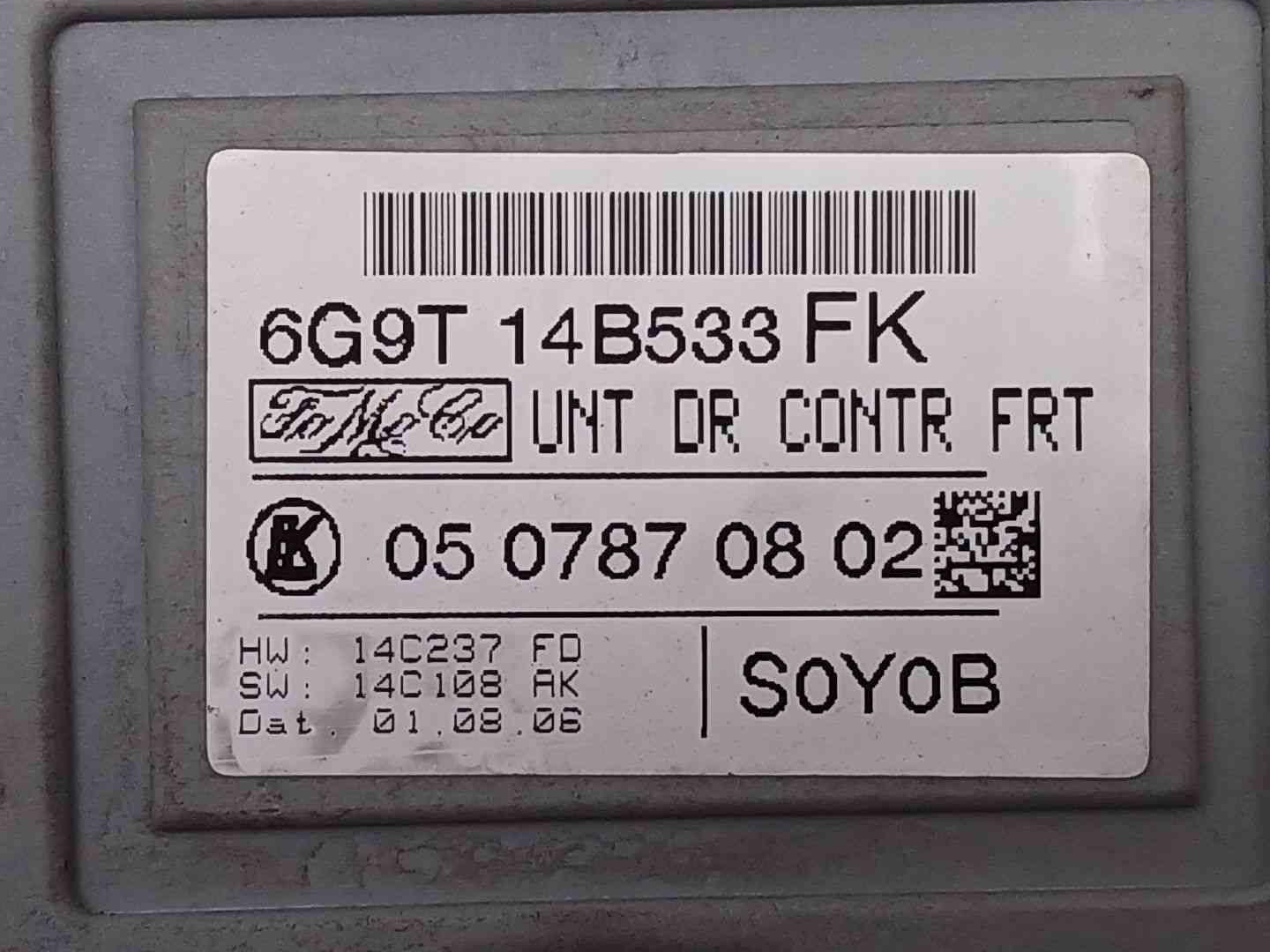 MODULO ELECTRONICO FORD S-MAX (WA6) 6G9T14B533FK / 0507870802 6G9T14B533FK0507870802 - Vista 2