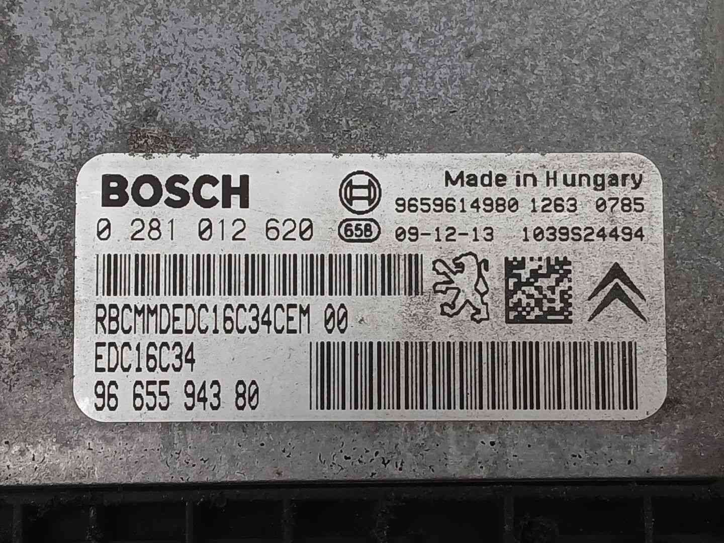 CENTRALITA MOTOR UCE CITROËN BERLINGO MULTISPACE (B9) 0281012620 / 9659614980 02810126209659614980 - Vista 2