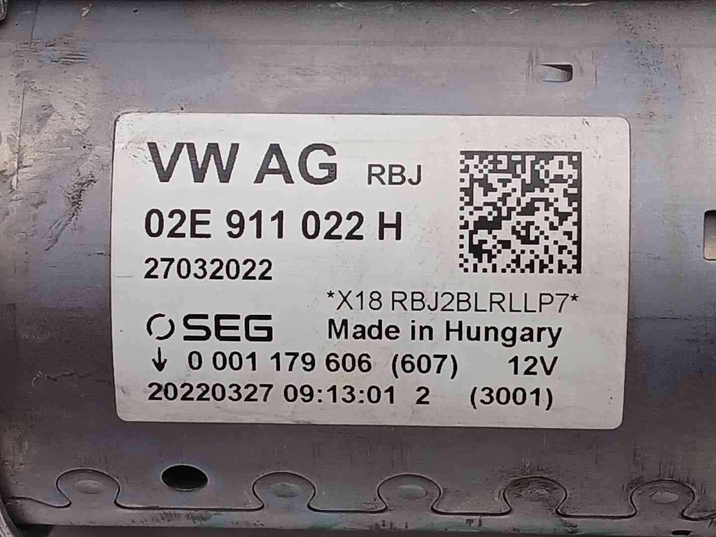 MOTOR ARRANQUE CUPRA FORMENTOR (KM7, KMP) 0001179606 / 02E911022H 000117960602E911022H - Vista 2