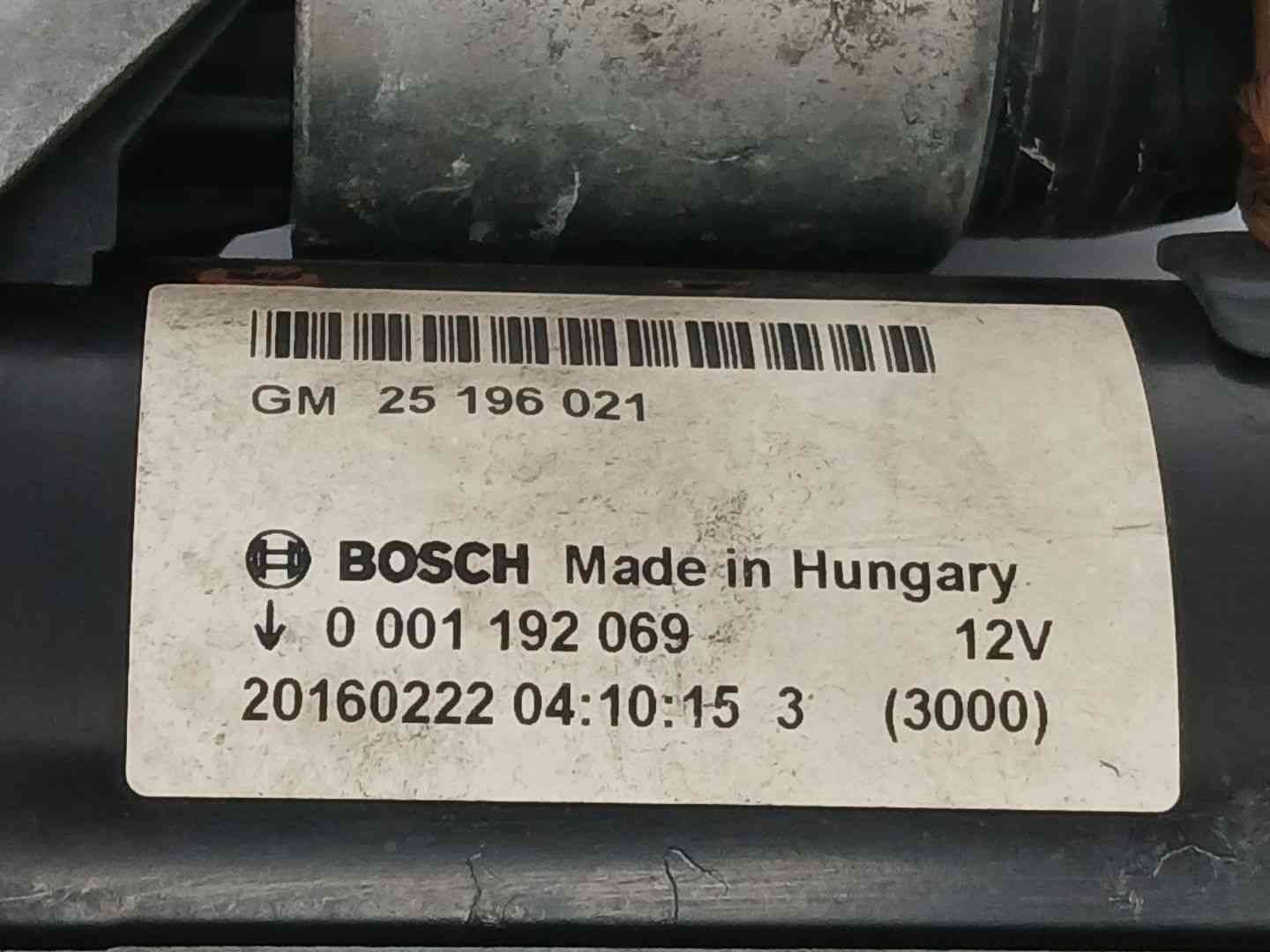 MOTOR ARRANQUE OPEL MERIVA B Monospace (S10) 25196021 / 0001192069 251960210001192069 - Vista 2
