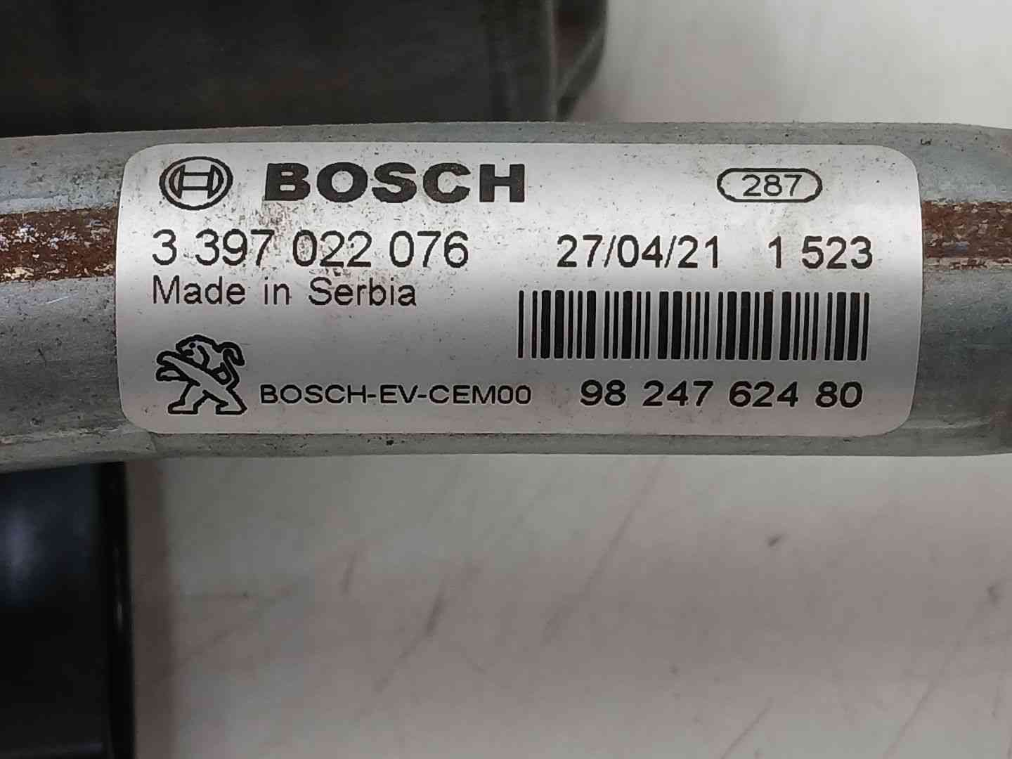 MOTOR LIMPIA DELANTERO PEUGEOT 3008 II SUV (MC_, MR_, MJ_, M4_) 3397022076 / 9824762480 33970220769824762480 - Vista 2