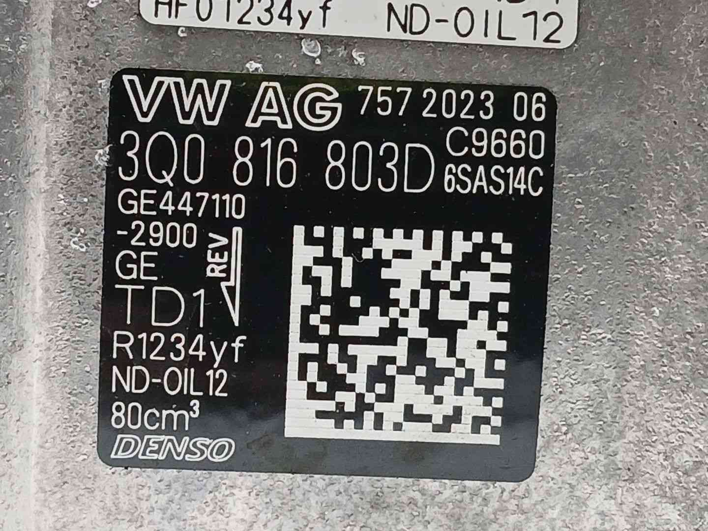 COMPRESOR AIRE ACONDICIONADO VOLKSWAGEN TOURAN (5T1) GE4471102900 / 3Q0816803D GE44711029003Q0816803D - Vista 3