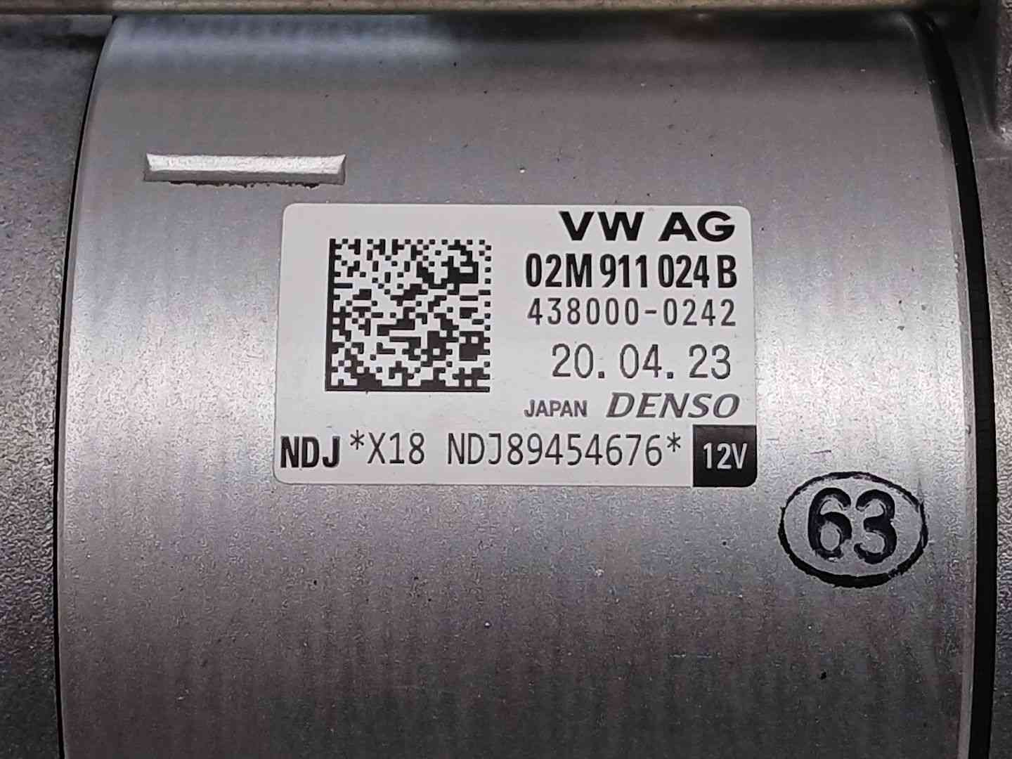 MOTOR ARRANQUE VOLKSWAGEN TOURAN (5T1) 4380000242 / 02M911024B 438000024202M911024B - Vista 2