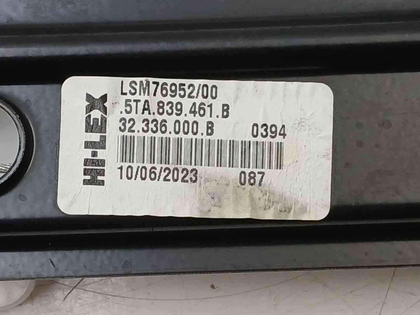ELEVALUNAS TRASERO IZQUIERDO VOLKSWAGEN TOURAN (5T1) 5TA839461B / 5TA839461B 5TA839461B5TA839461B - Vista 3