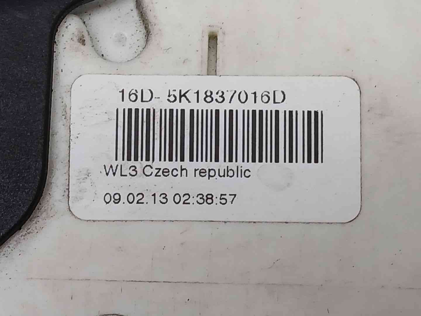 CERRADURA PUERTA DELANTERA DERECHA VOLKSWAGEN POLO (6R1) 5K1837016D 5K1837016D - Vista 3