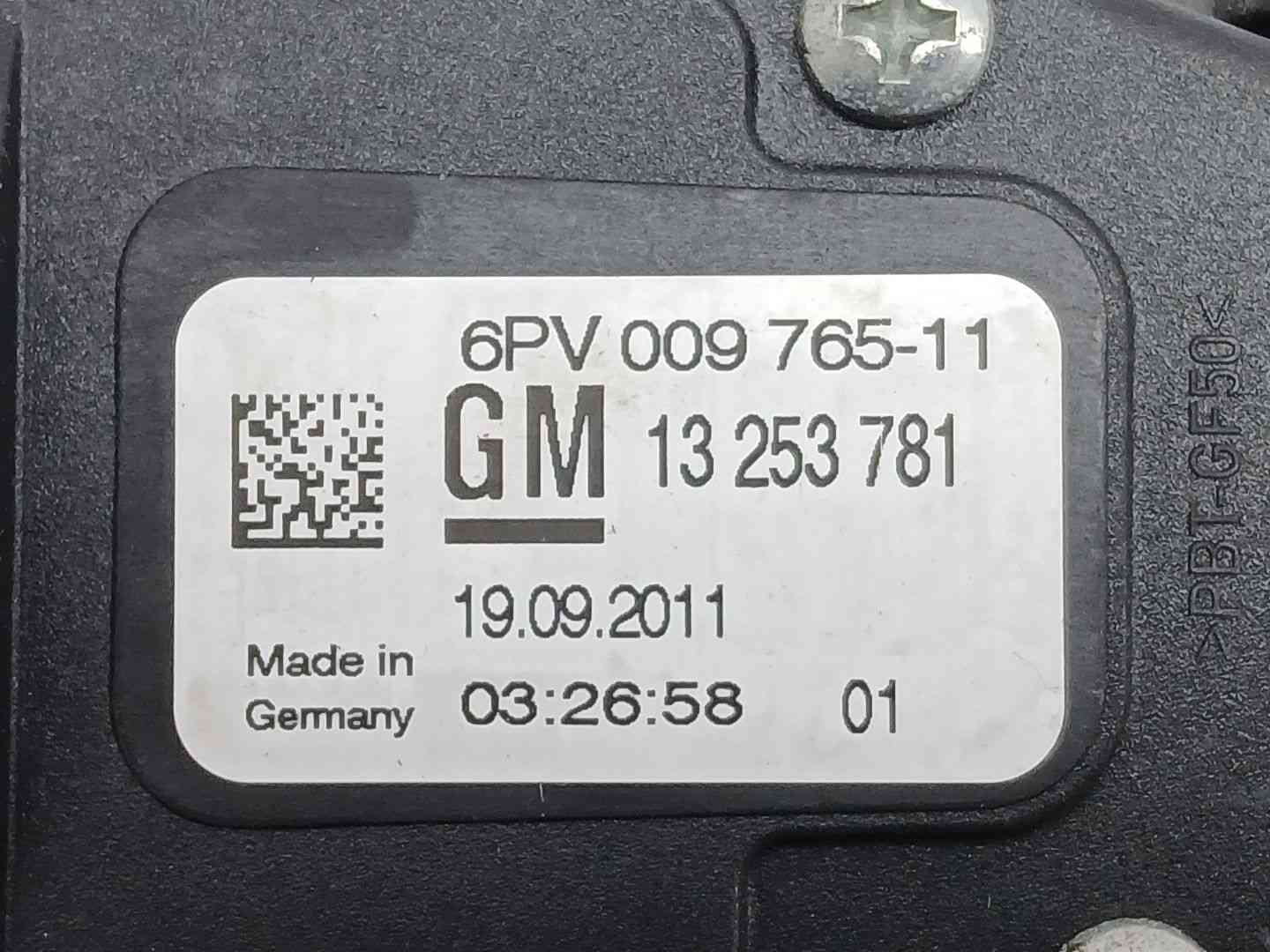 POTENCIOMETRO PEDAL OPEL ZAFIRA TOURER C (P12) 13253781 / 6PV009765 132537816PV009765 - Vista 3